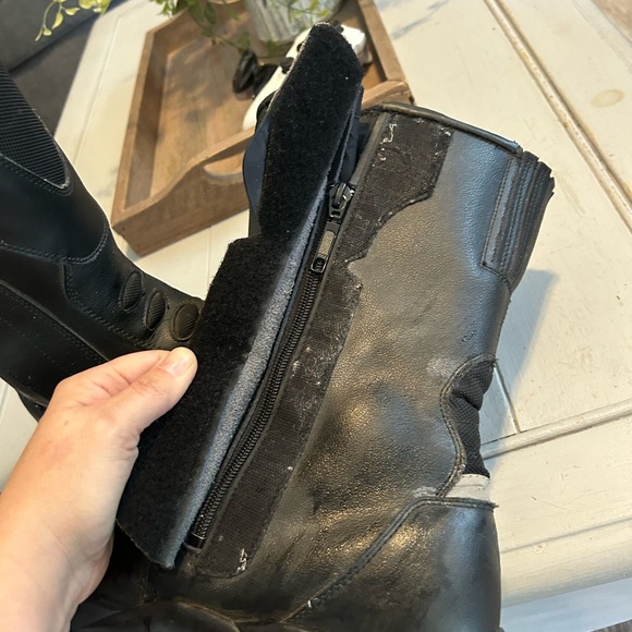 FRANK THOMAS Men's Size 12 Black Motorcycle Boots - Picture 11 of 12